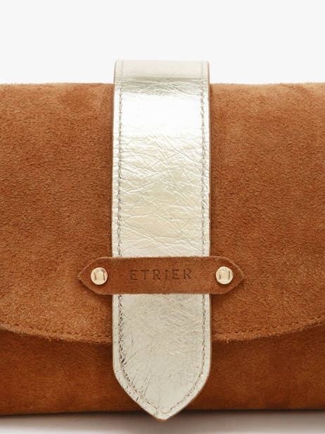 Shoulder Bag M Agnes Suede Leather Etrier Brown agnes EAGV205M other view 4